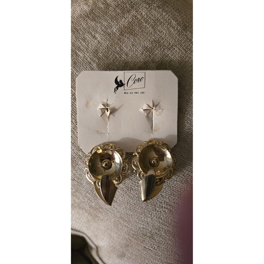 Coro Silver Earrings Very Old Never Worn Unsigned Coro 1.25in